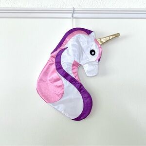 White unicorn with pink purple mane Christmas stocking